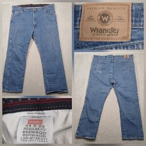 Wrangler Men's Jeans 44x29 Blue Denim Regular Fit 855WAQD Stretch